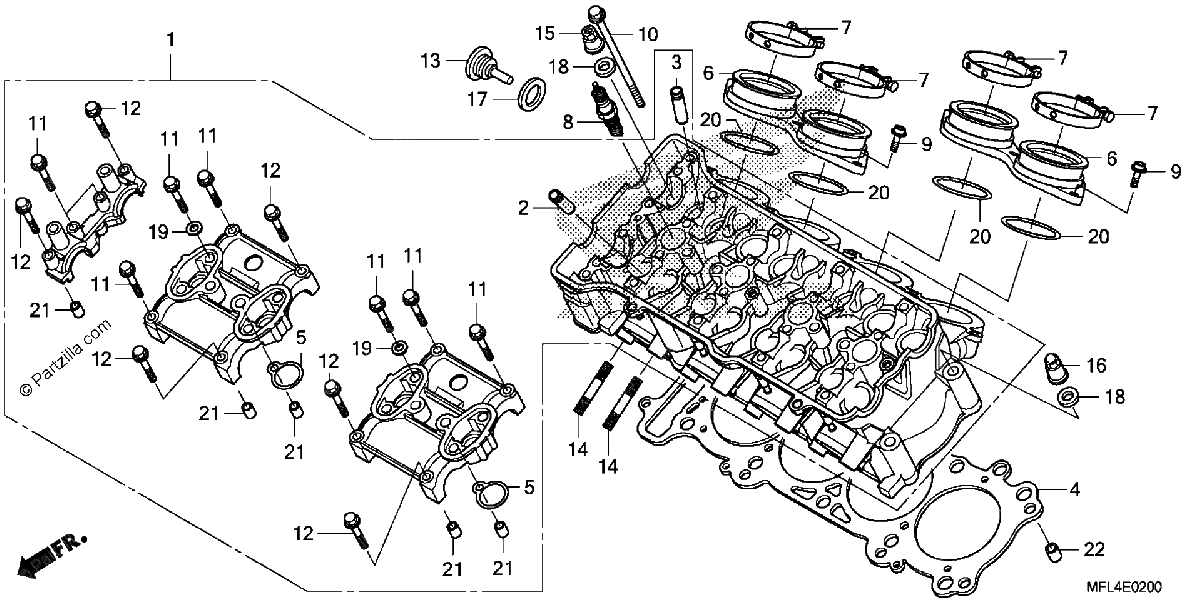 Diagrama de CYLINDER HEAD