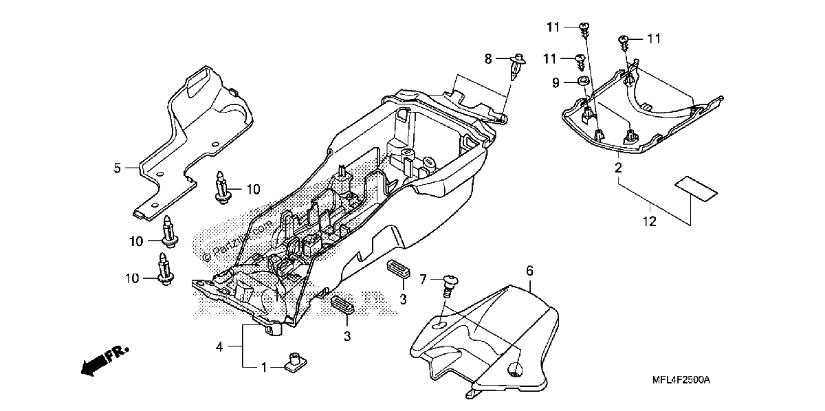 Diagrama de REAR FENDER CBR1000RR