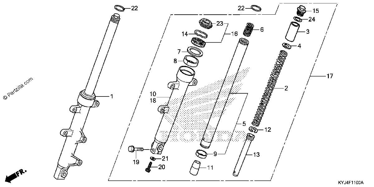 Diagrama de FRONT FORK