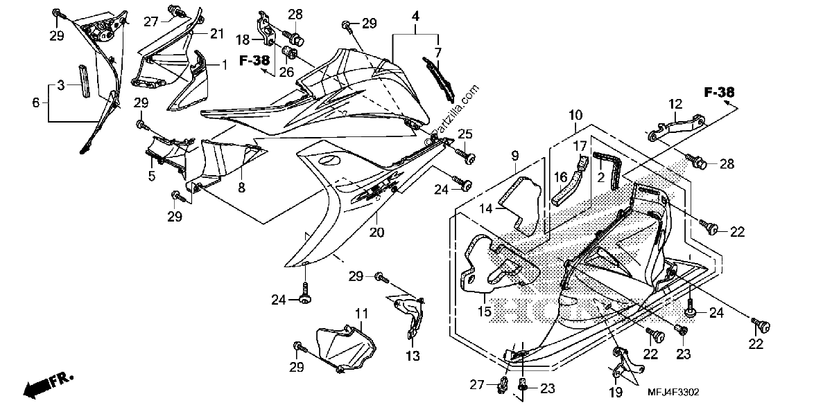 Diagrama de LOWER COWL L 2