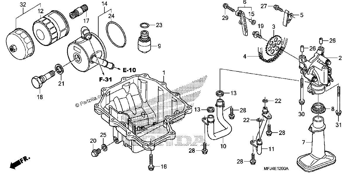 Diagrama de OIL PAN OIL PUMP