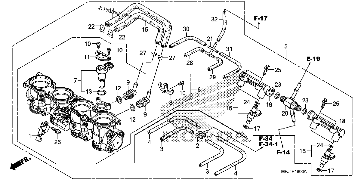 Diagrama de THROTTLE BODY