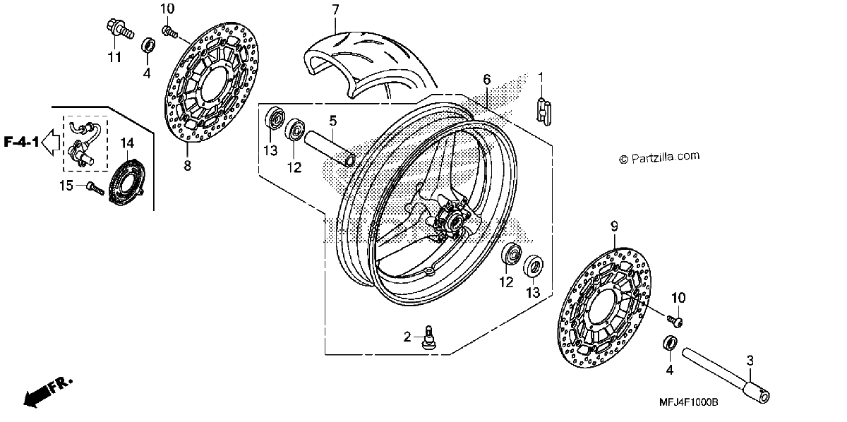 Diagrama de FRONT WHEEL