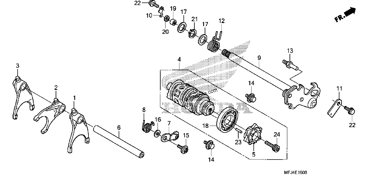 Diagrama de GEARSHIFT DRUM