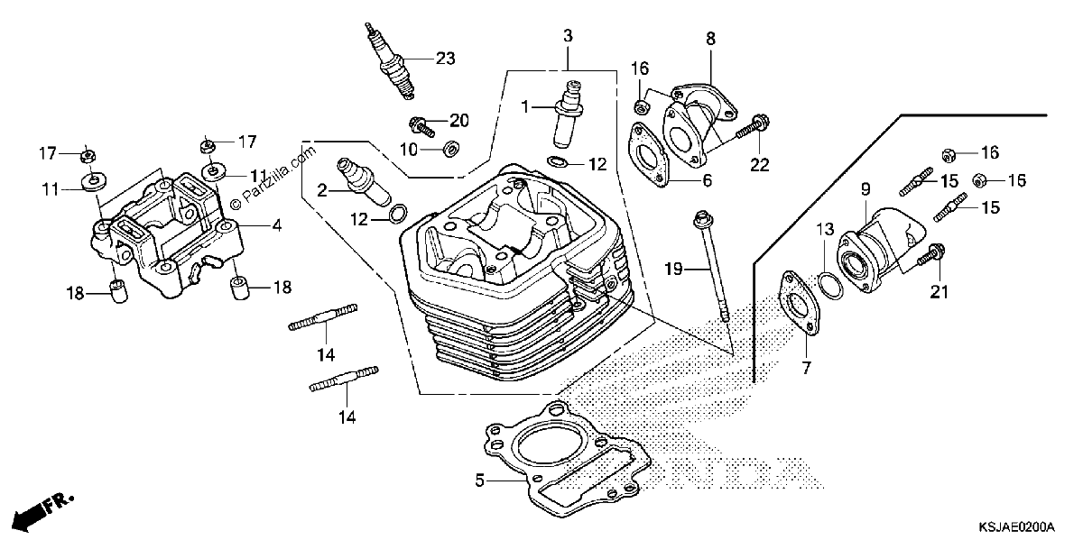 Diagrama de CYLINDER HEAD