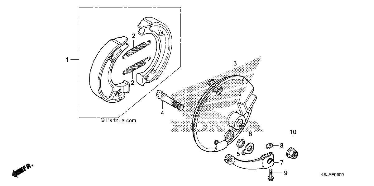 Diagrama de FRONT BRAKE PANEL