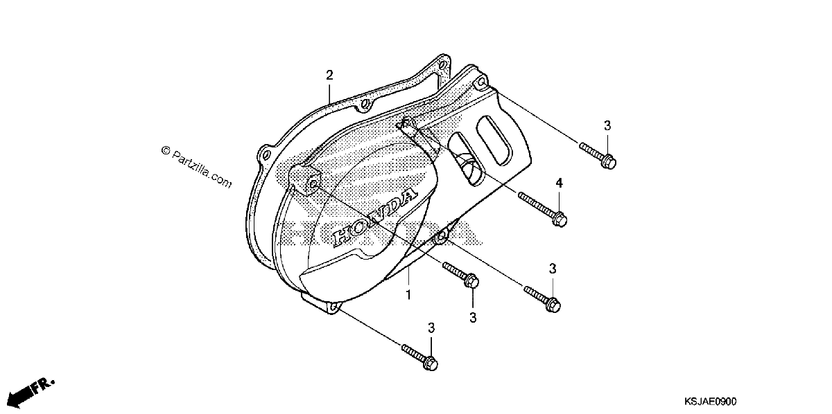 Diagrama de LEFT CRANKCASE COVER
