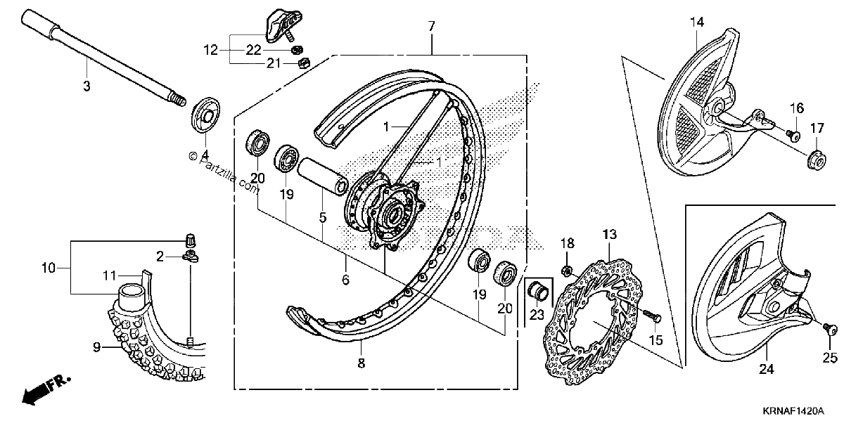 Diagrama de FRONT WHEEL