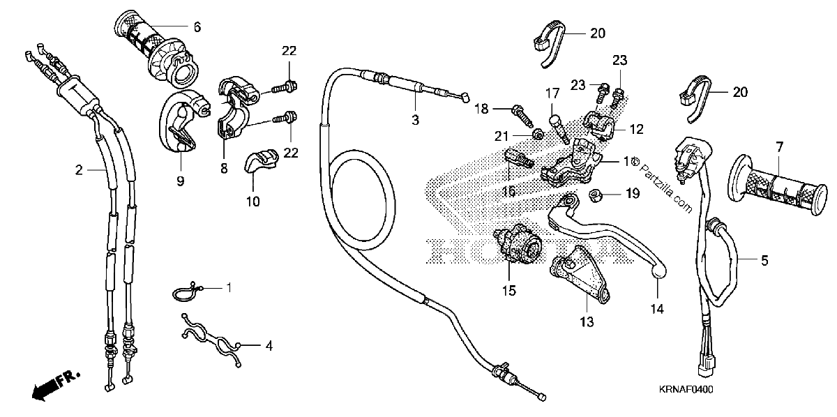 Diagrama de HANDLE LEVER SWITCH CABLE
