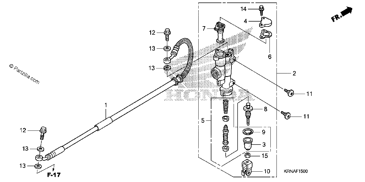 Diagrama de REAR BRAKE MASTER CYLINDER