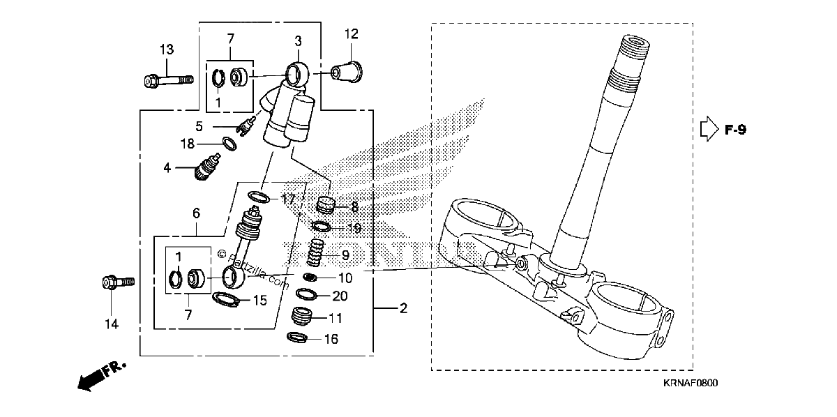Diagrama de STEERING DAMPER