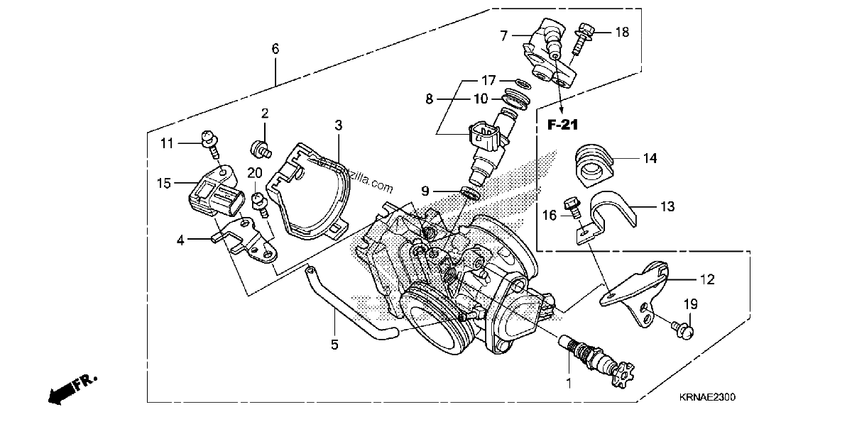 Diagrama de THROTTLE BODY
