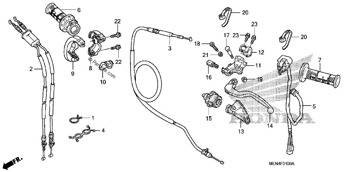 Diagrama de HANDLE LEVER SWITCH CABLE