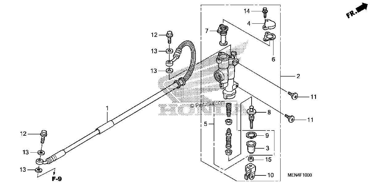 Diagrama de REAR BRAKE MASTER CYLINDER