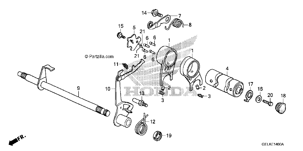 Diagrama de GEARSHIFT DRUM