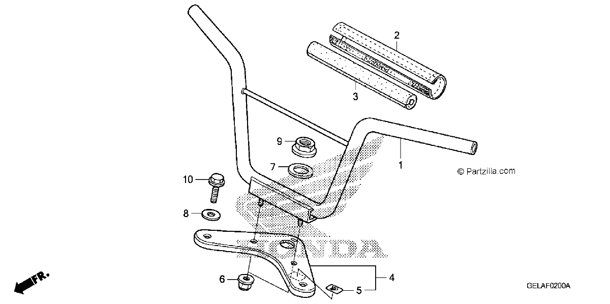 Diagrama de HANDLEBAR TOP BRIDGE
