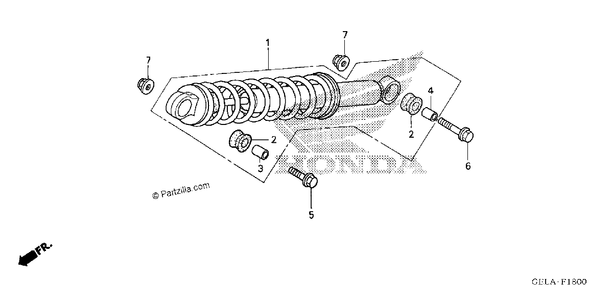 Diagrama de REAR SHOCK ABSORBER