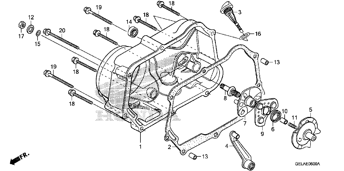 Diagrama de RIGHT CRANKCASE COVER
