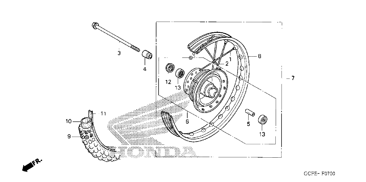 Diagrama de FRONT WHEEL