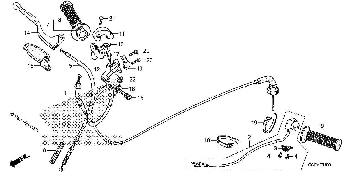 Diagrama de HANDLE LEVER SWITCH CABLE