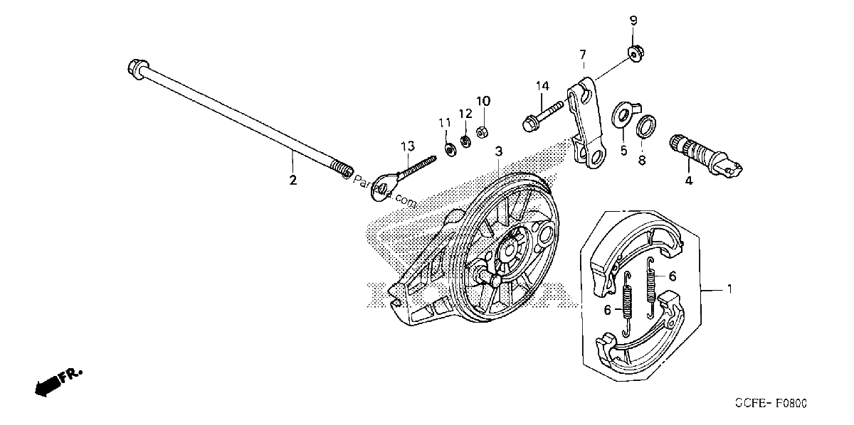 Diagrama de REAR BRAKE PANEL