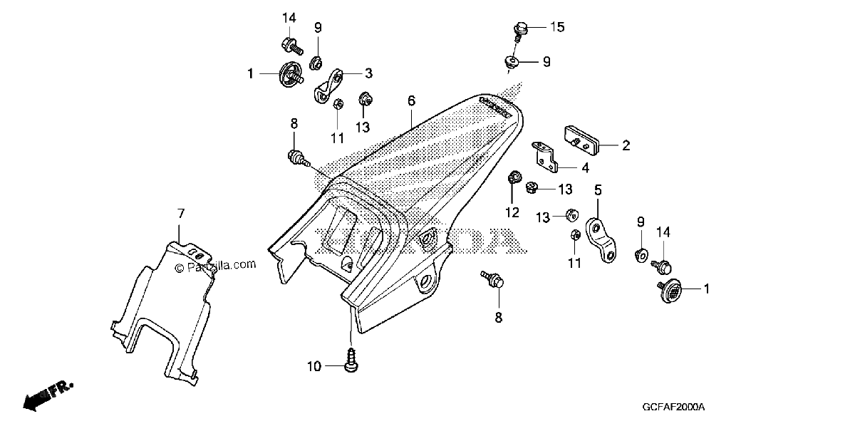 Diagrama de REAR FENDER