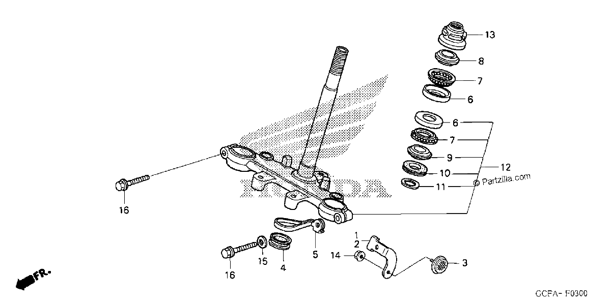 Diagrama de STEERING STEM