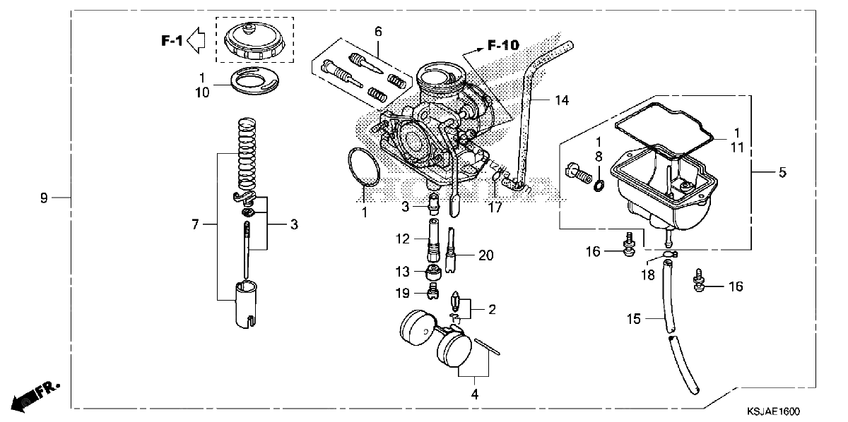 Diagrama de CARBURETOR CRF80F