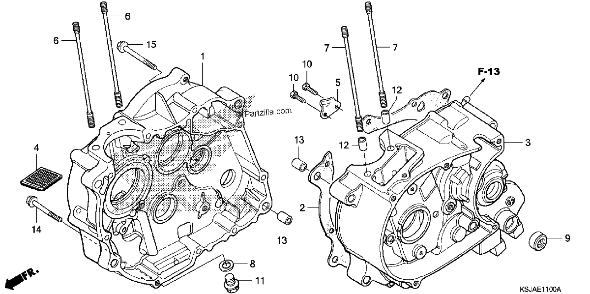 Diagrama de CRANKCASE CRF80F