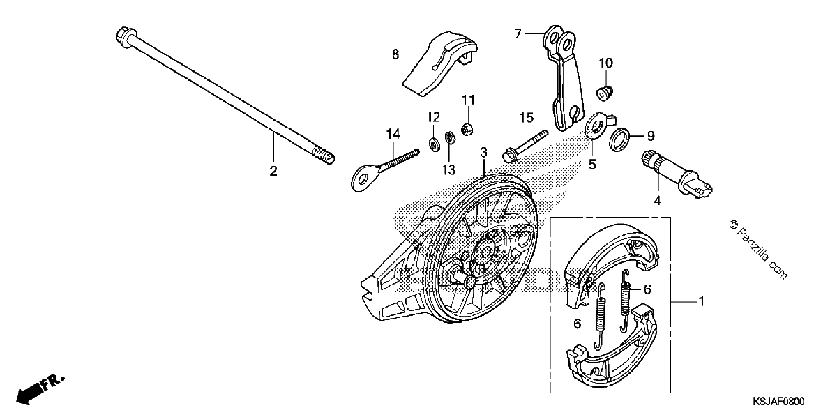 Diagrama de REAR BRAKE PANEL