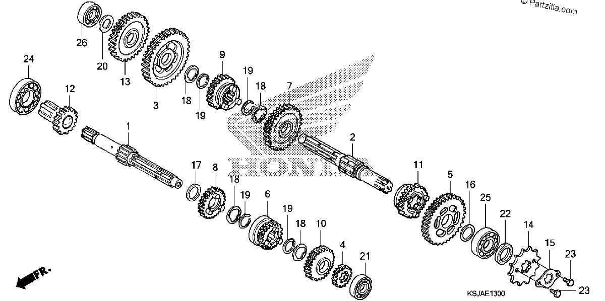 Diagrama de TRANSMISSION CRF80F
