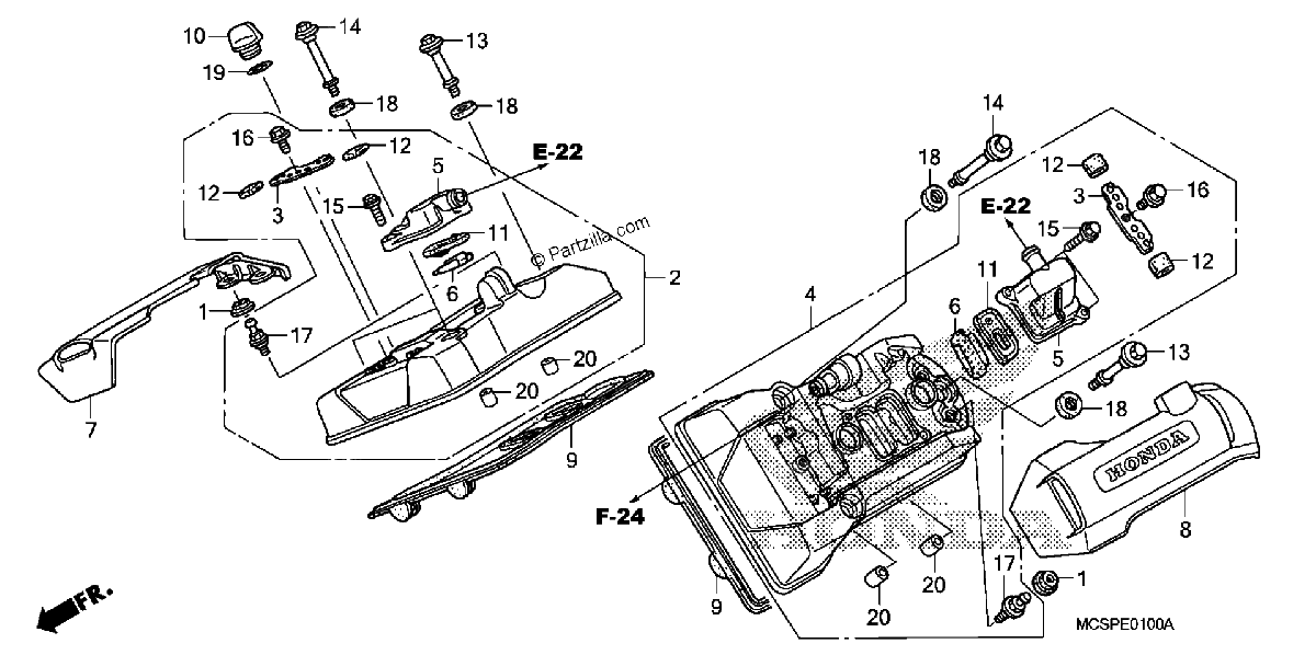 Diagrama de CYLINDER HEAD COVER