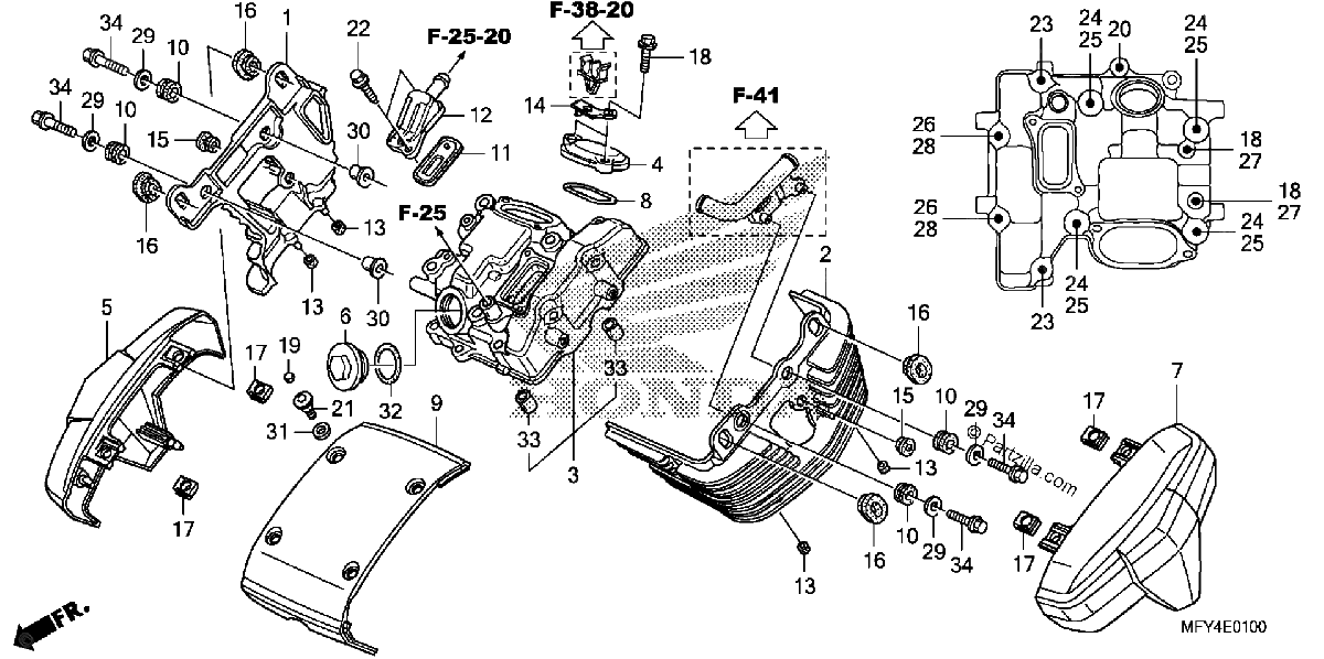 Diagrama de FRONT CYLINDER HEAD COVER