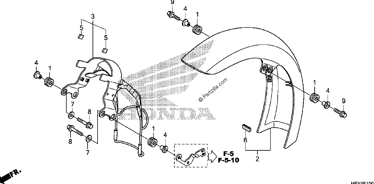 Diagrama de FRONT FENDER 2