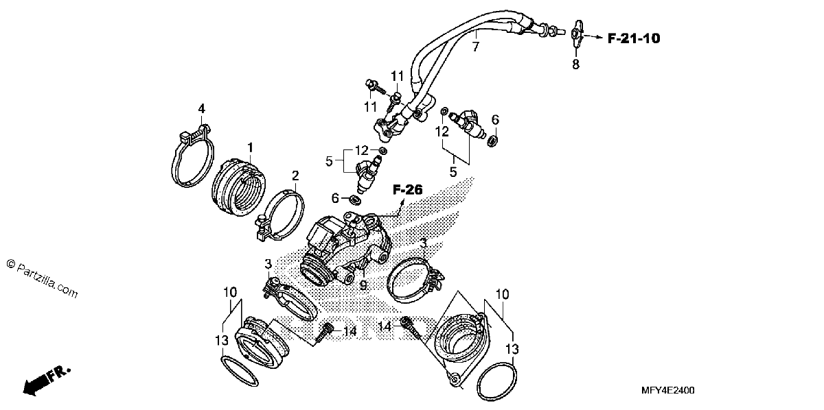 Diagrama de INTAKE MANIFOLD INJECTOR