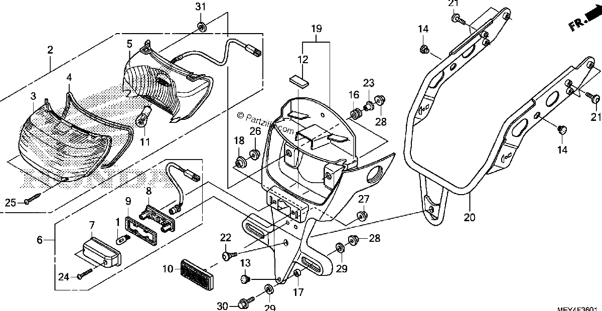 Diagrama de TAILLIGHT LICENSE LIGHT 2