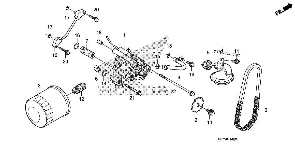 Diagrama de OIL FILTER OIL PUMP