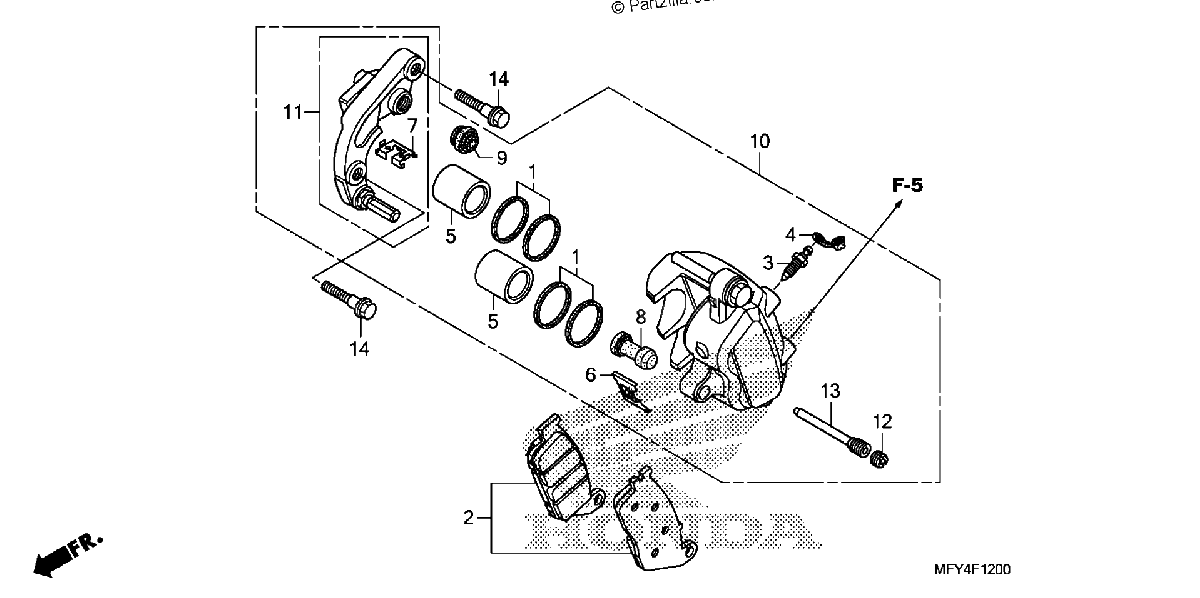Diagrama de FRONT BRAKE CALIPER