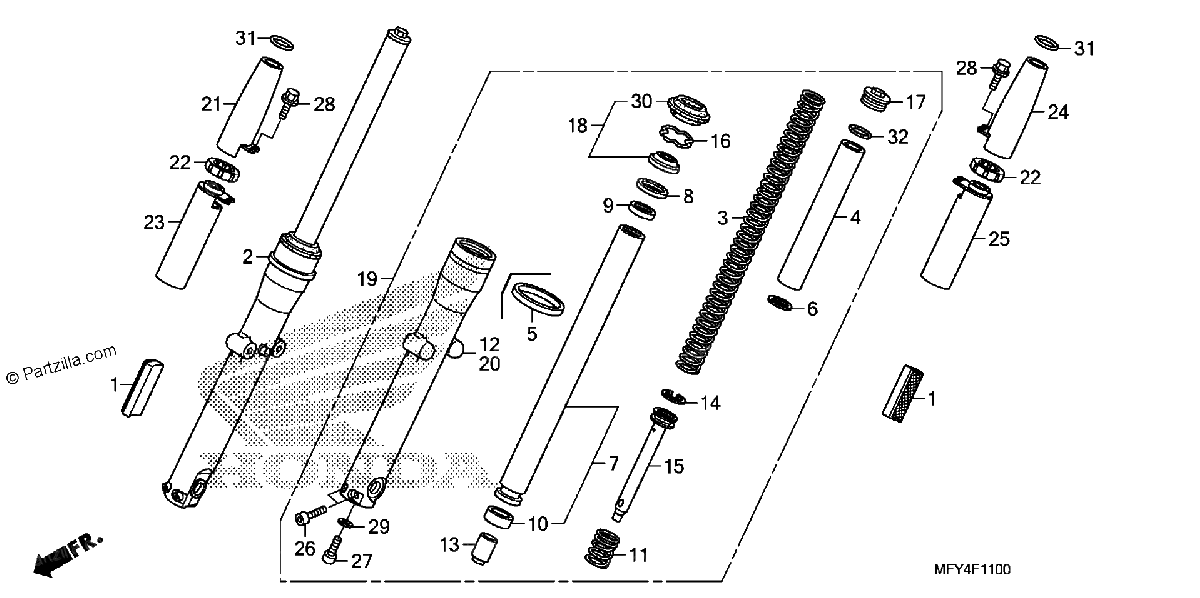 Diagrama de FRONT FORK