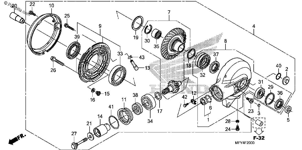 Diagrama de FINAL DRIVEN GEAR