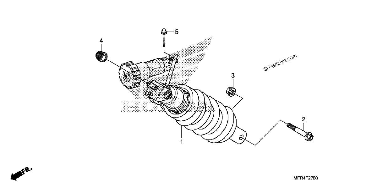 Diagrama de REAR SHOCK ABSORBER