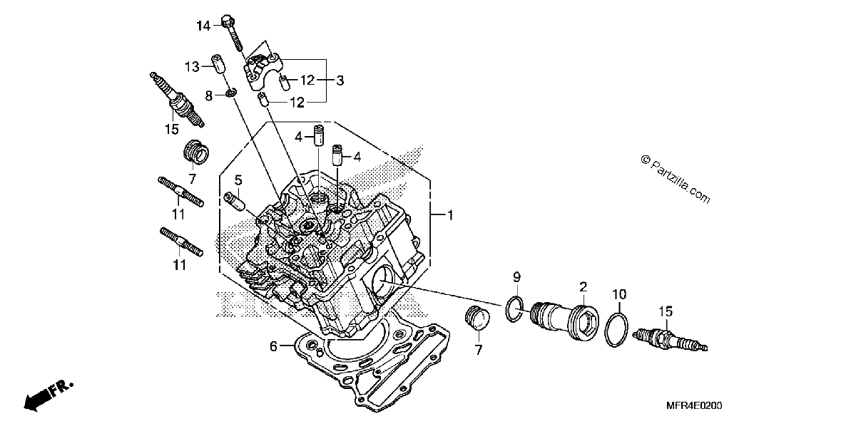 Diagrama de FRONT CYLINDER HEAD