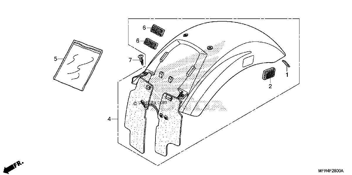 Diagrama de REAR FENDER