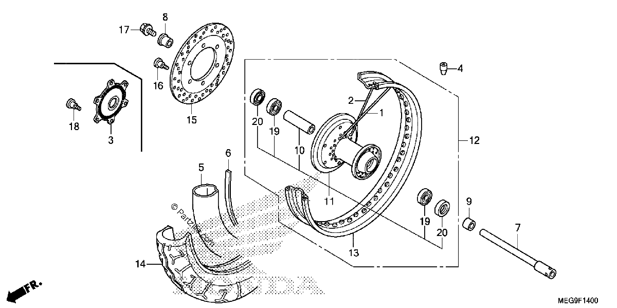 Diagrama de FRONT WHEEL