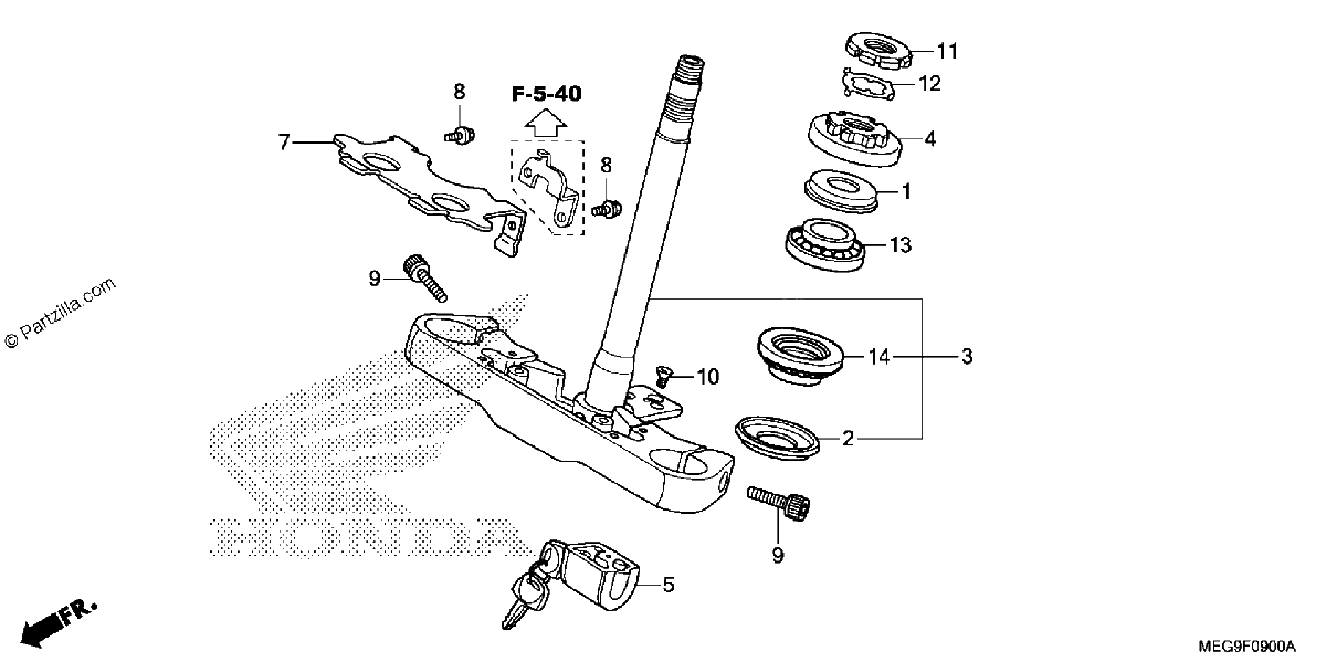 Diagrama de STEERING STEM 1