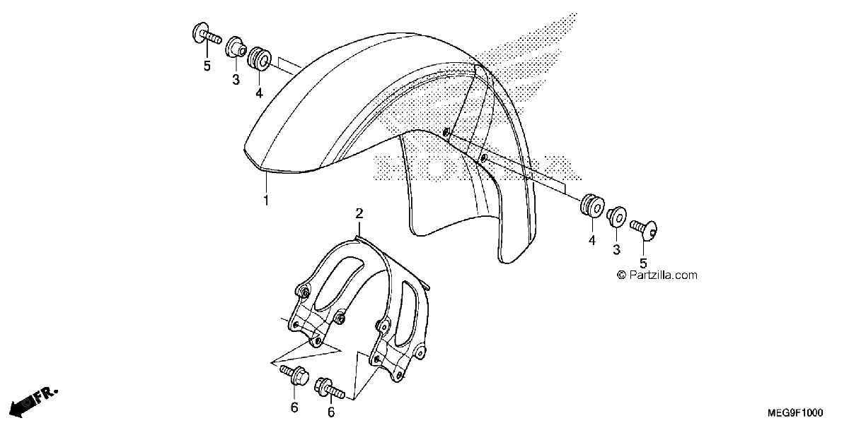 Diagrama de FRONT FENDER 1