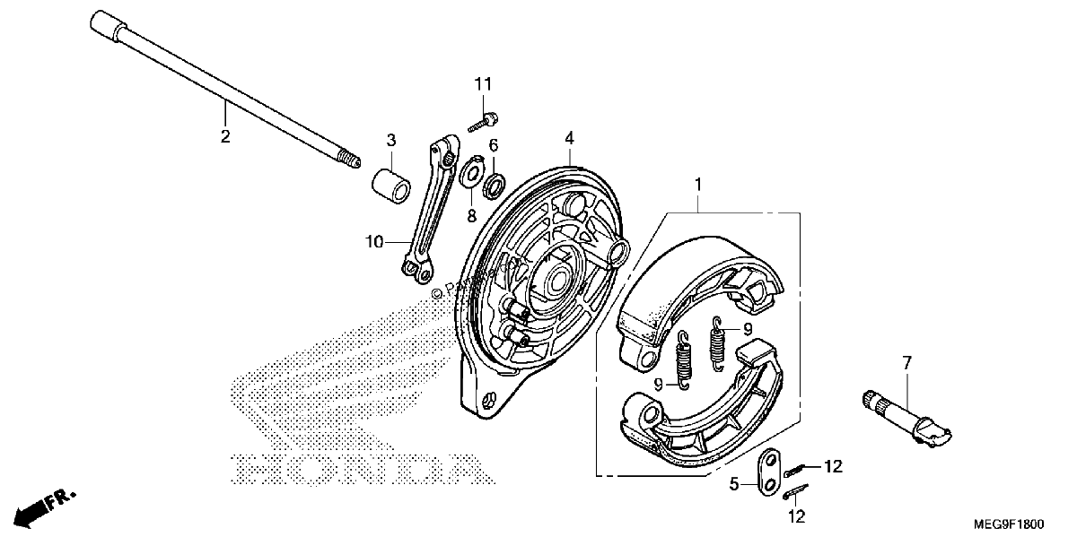 Diagrama de REAR BRAKE PANEL