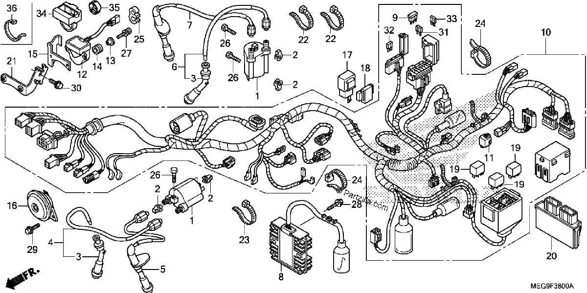 Diagrama de WIRE HARNESS 1
