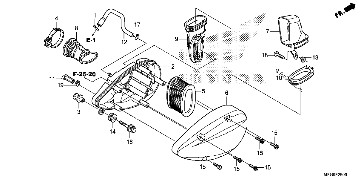 Diagrama de AIR CLEANER