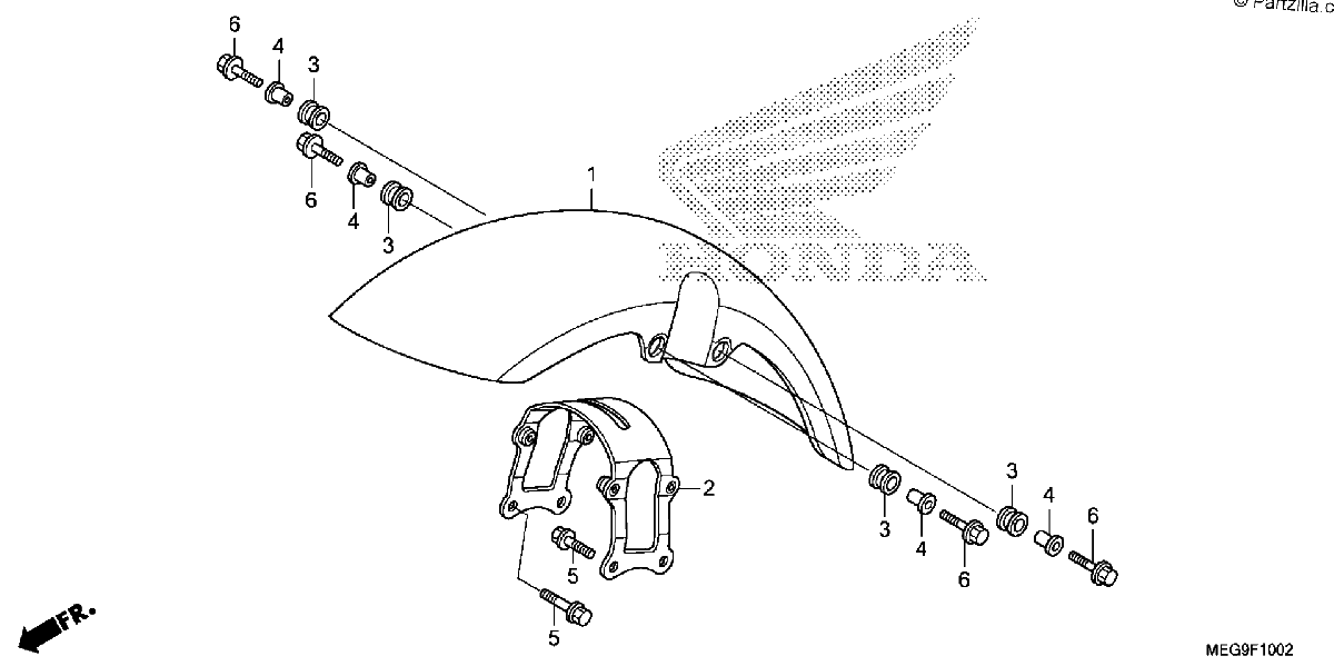 Diagrama de FRONT FENDER 3